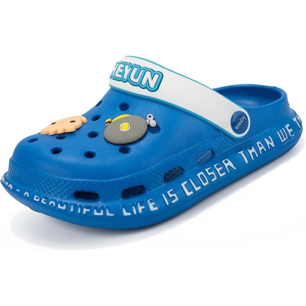 Azooken Kid's Clogs Slides Boys Girls Slippers Sandal Cartoon Garden Shoes 170mm